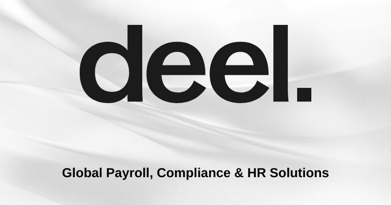 Deel logo above the line Global Payroll, Compliance & HR Solutions