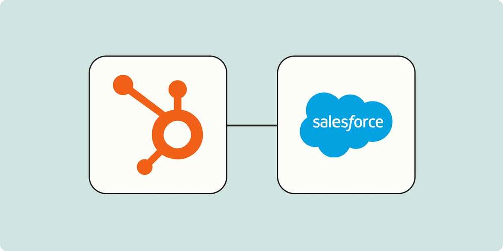 HubSpot and Salesforce logos linked side by side